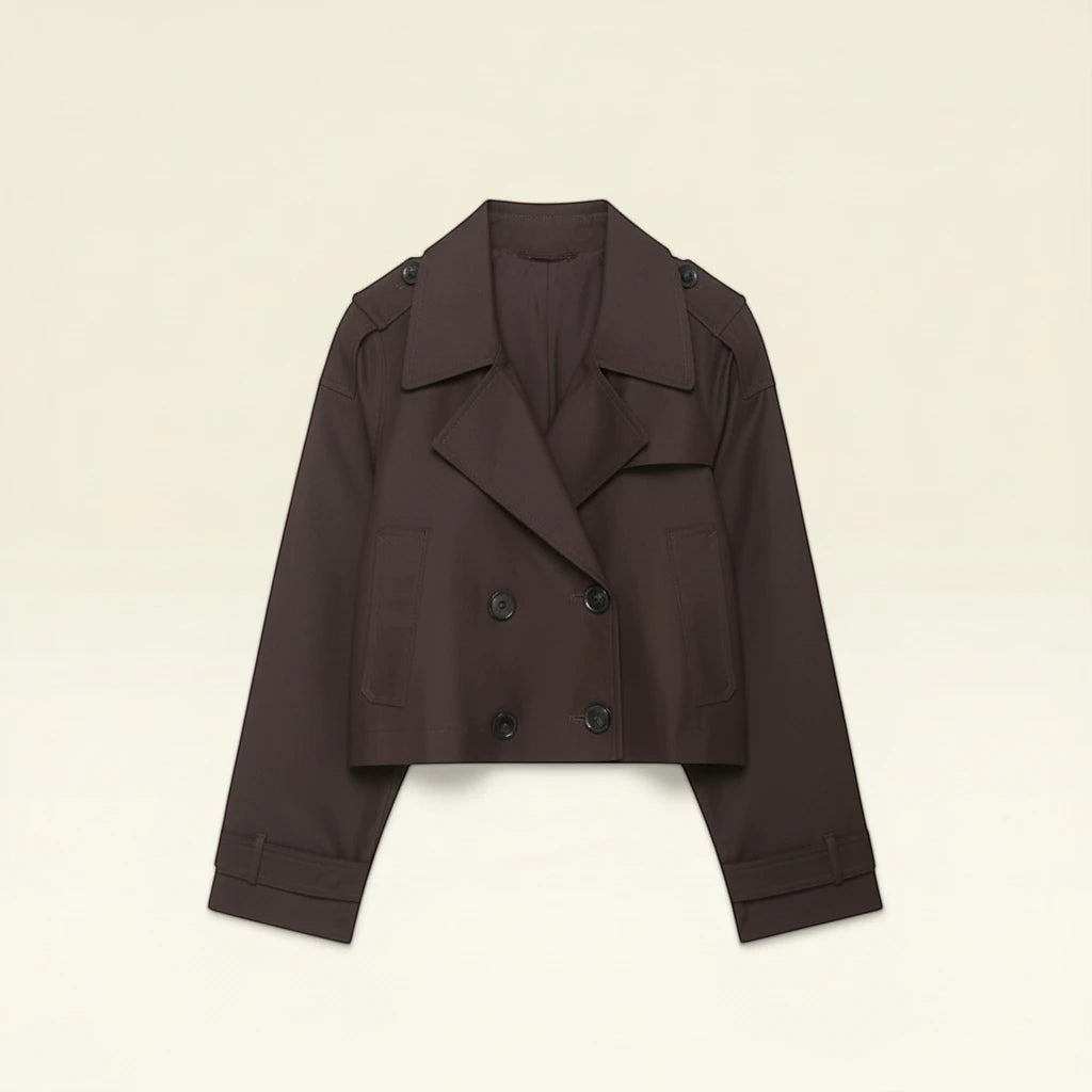 Essential Cropped Trench Coat