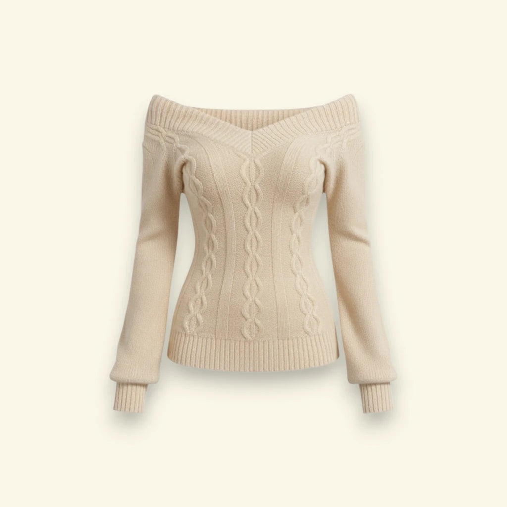 Sweater cozy Hombros Descubiertos
