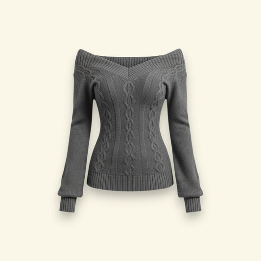 Sweater cozy Hombros Descubiertos