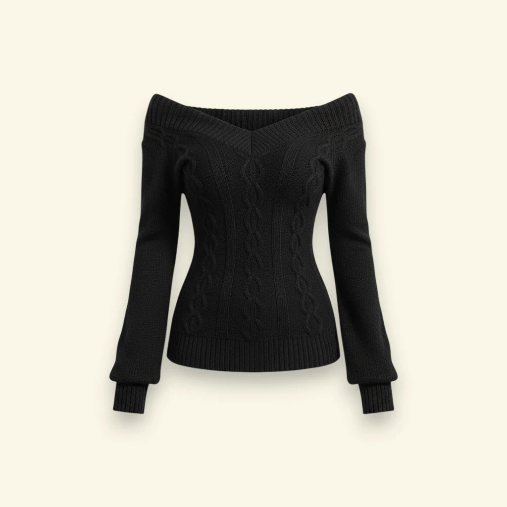 Sweater cozy Hombros Descubiertos