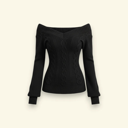 Sweater cozy Hombros Descubiertos