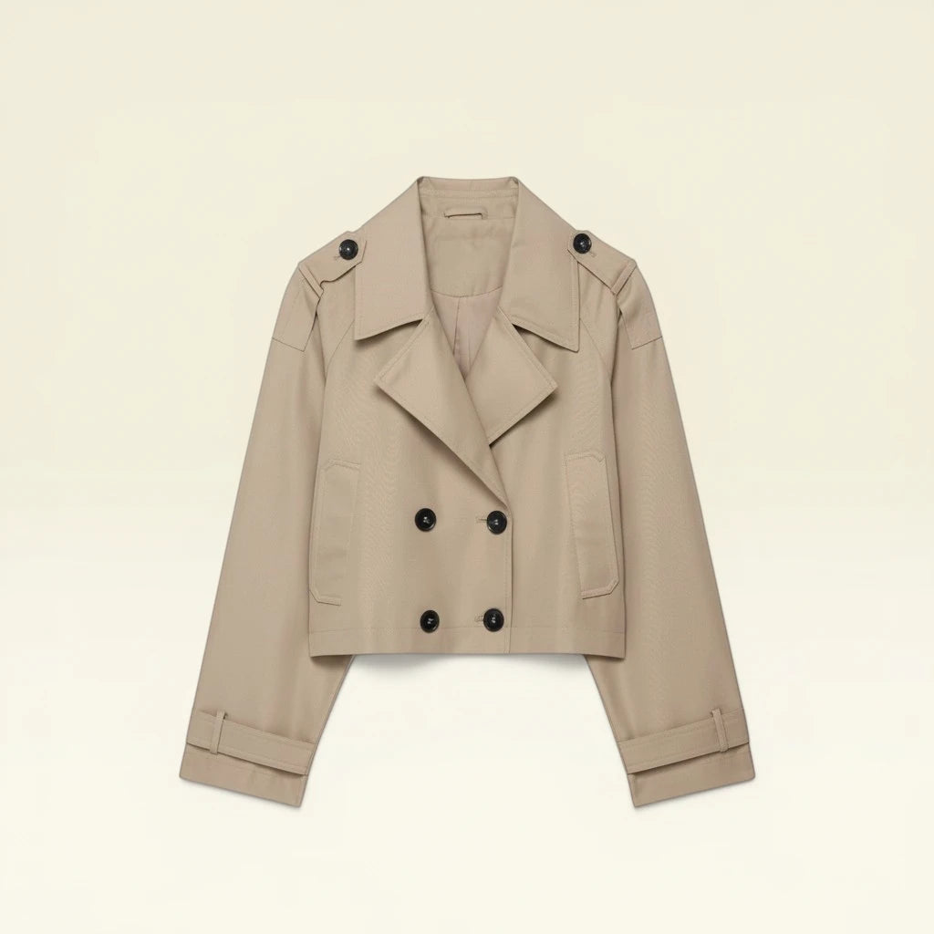 Essential Cropped Trench Coat