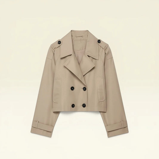 Essential Cropped Trench Coat