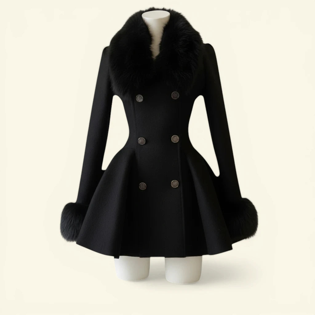 Overcoat Midnight Elegance (cuello desmontable)