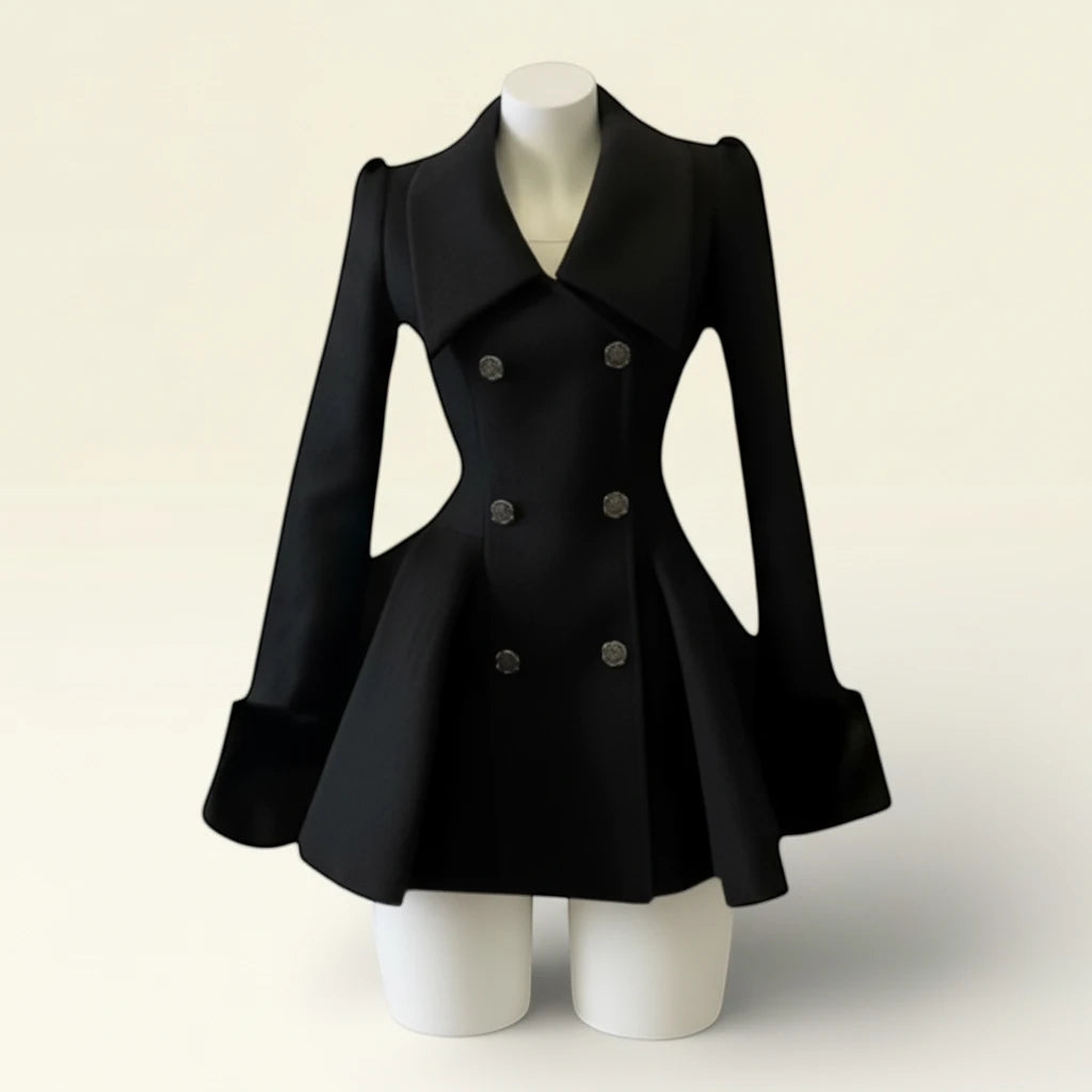 Overcoat Midnight Elegance (cuello desmontable)