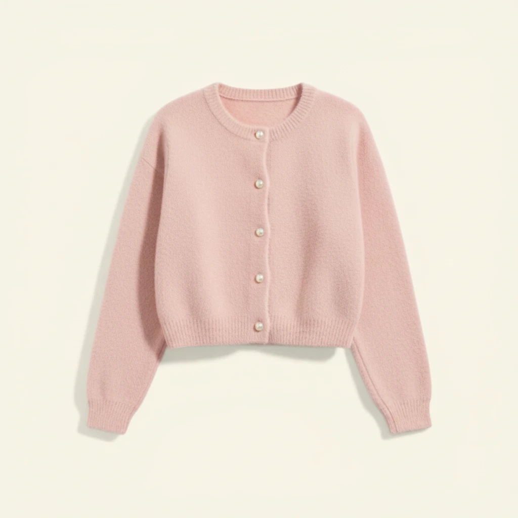 Cardigan soft luxe pearl